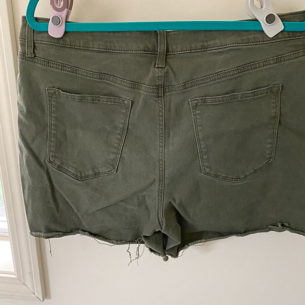 Olive Green Sonoma Cut Off Shorts - Picture 4 of 14